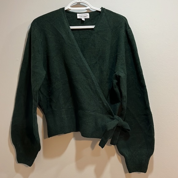 & Other Stories wrap cardigan in dark green - Picture 4 of 10